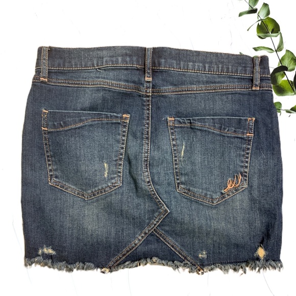 Express Denim Mini Skirt Size 6 - Picture 3 of 6